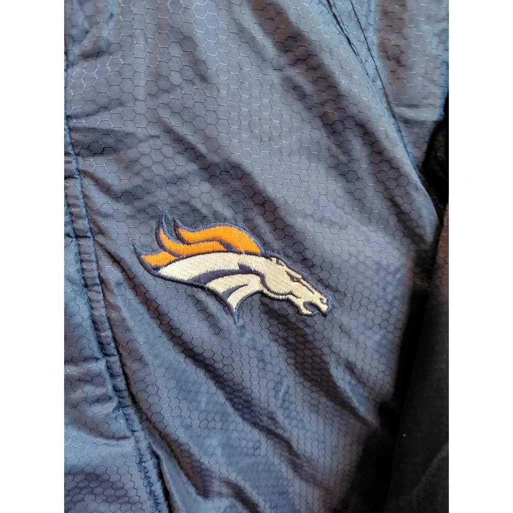 Starter Denver‎ Broncos Pullover Anorak Jacket Kids Size M Orange Navy Blue